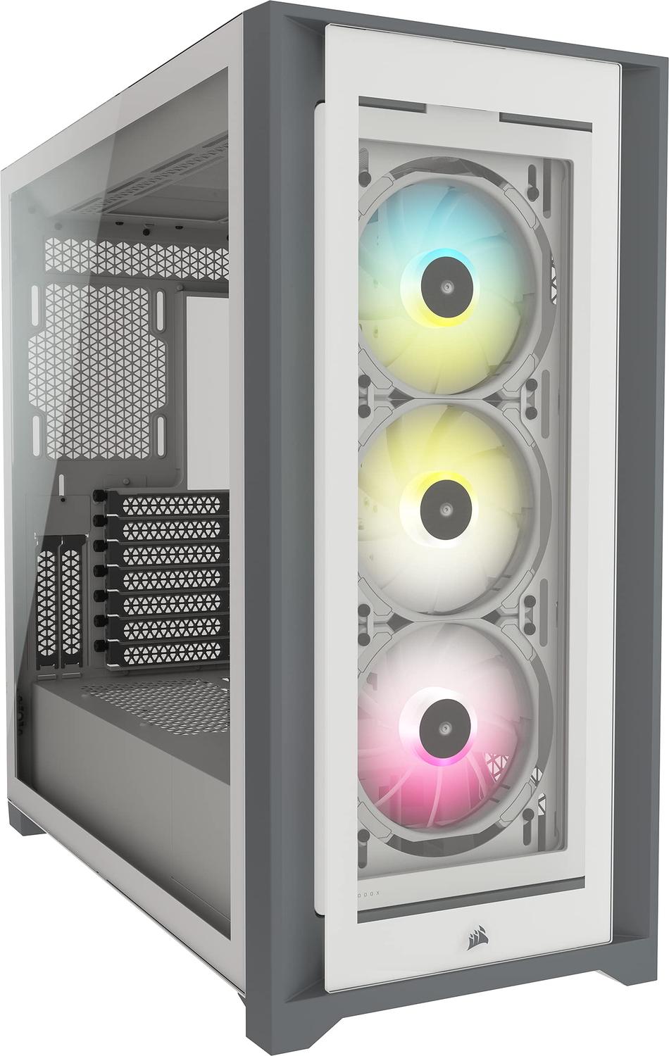 Gabinete Corsair iCUE 5000x Ventana Rgb Midi-Tower Blanco