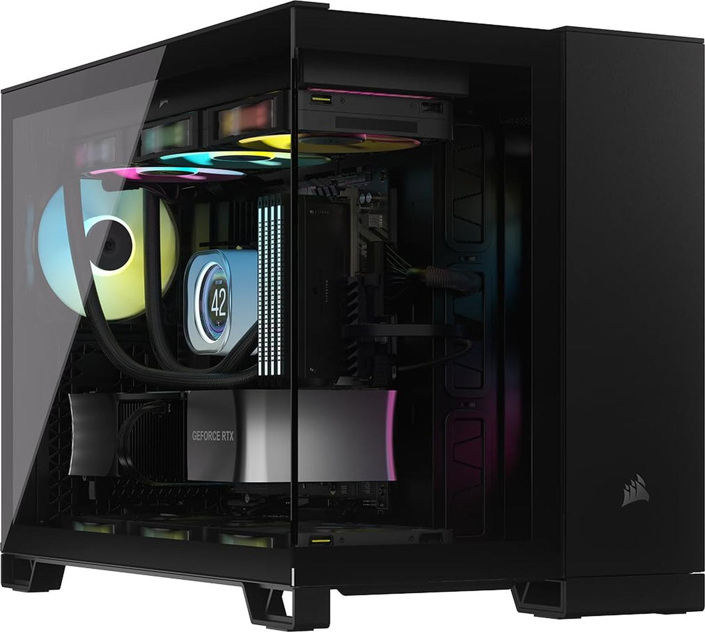 Gabinete Corsair iCUE Link 2500x Rgb con Ventana Negro