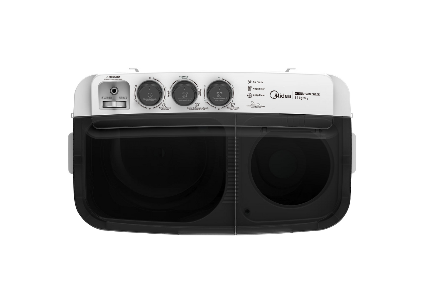 Lavadora Semiautomática Dos Tinas 11Kg Twin Force Pulsator Blanca
