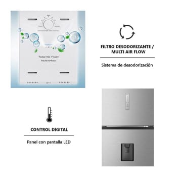 Refrigerador Hisense 16 pies cúbicos Inverter RT16N6DDX