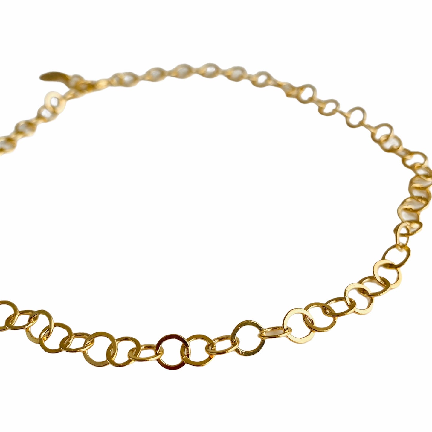 Cadena Choker Elo Redondo- Baño de oro 18K-Dorada