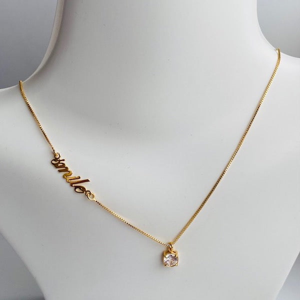 Conjunto Smile Transparente-Baño de Oro 18K-Dorado