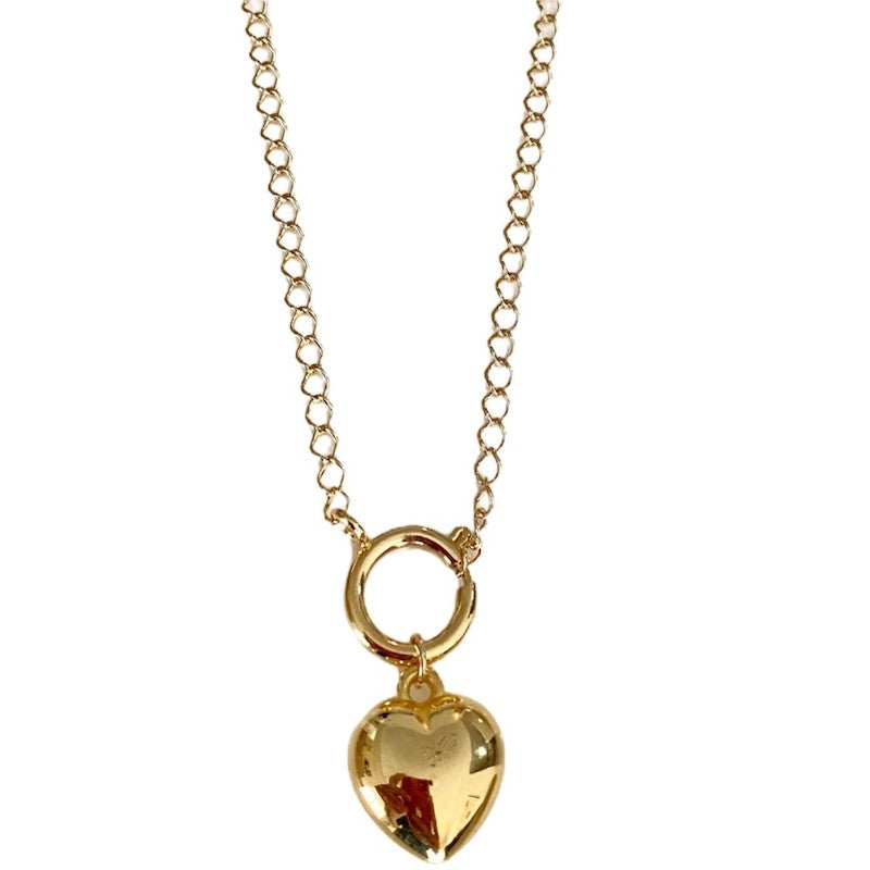 Collar Con Corazón -Baño de Oro 18K
