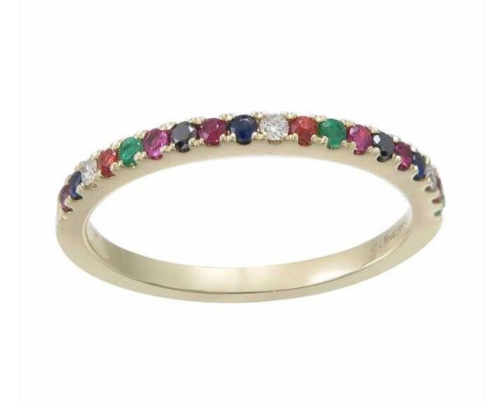 CHURUMBELA 14K ORO AMARILLO MULTICOLOR