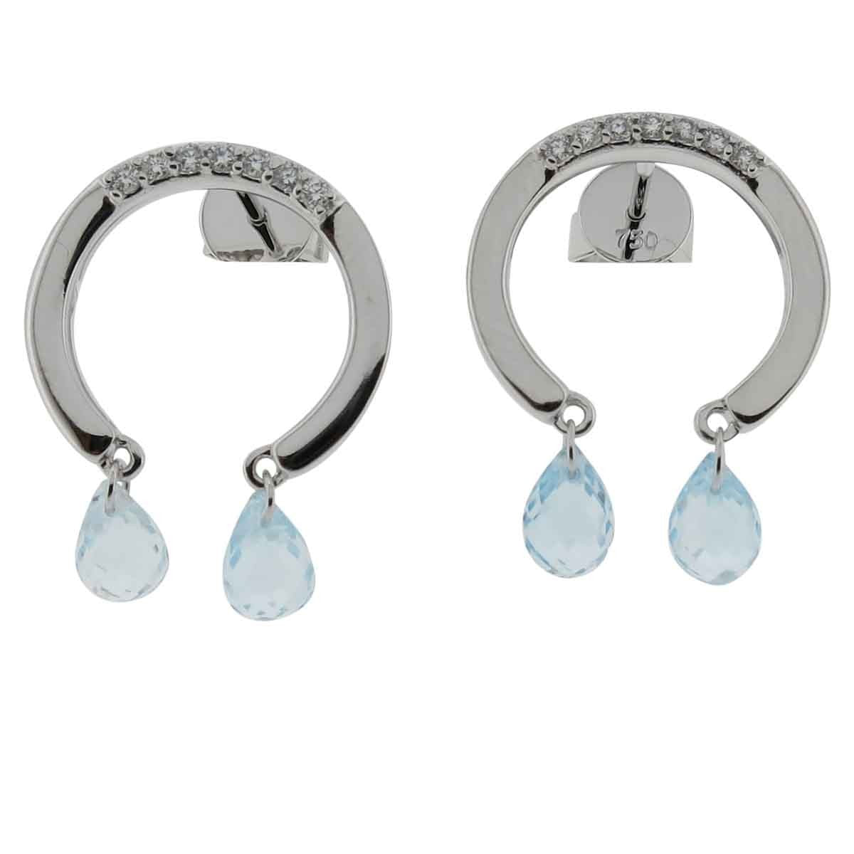 Aretes 18 K Oro Blanco R.10 SKBTS2 2.4