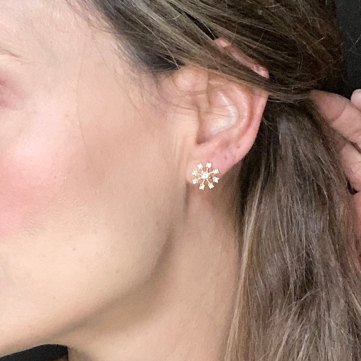 Aretes Floquito - Baño de Oro 18K