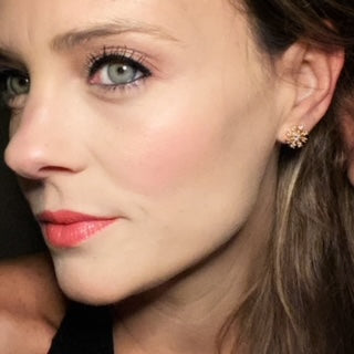 Aretes Floquito - Baño de Oro 18K