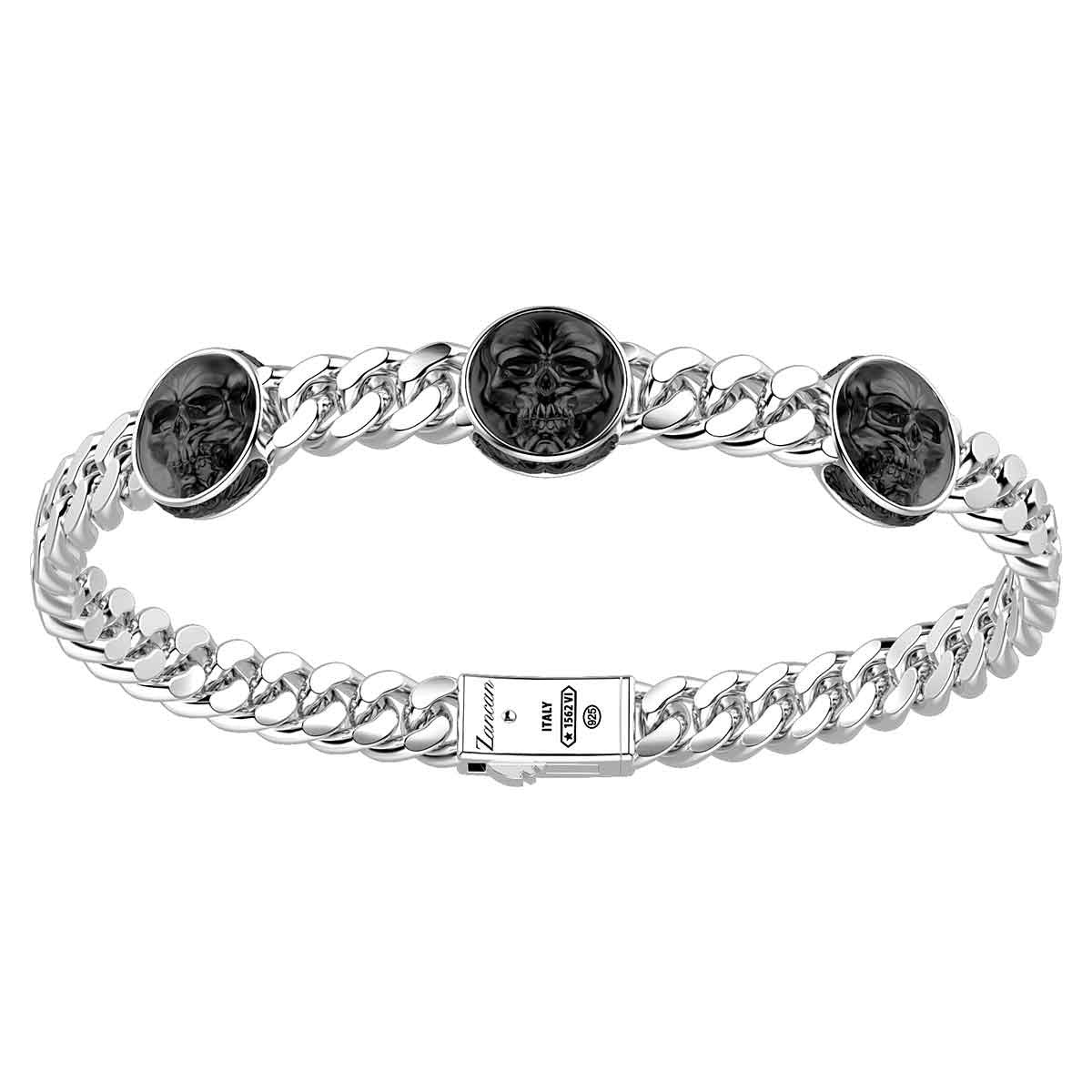Brazalete Plata Calaveras