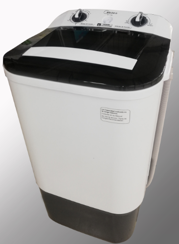 LAVADORA MANUAL MIDEA MODELO MLTS101M2SGDW 10.1KG BLANCO CON TAPA GRIS TRANSPARENTE