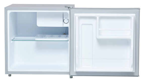 REFRIGERADOR MIDEA COMPACTO UNA PUERTA MODELO MRDD02G2NBG2 2.0 PIES / 45 LITROS GRIS CON ACABADO CEPILLADO HORIZONTAL