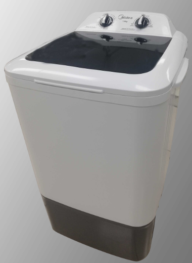 LAVADORA MANUAL MIDEA MODELO MLTS13M2SGDW 13 KG BLANCO CON TAPA GRIS TRANSPARENTE