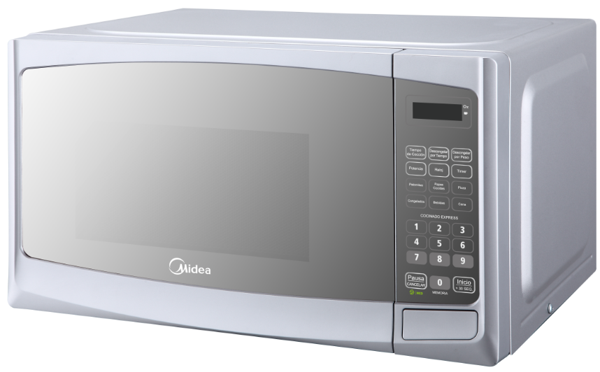 HORNO MICROONDAS MIDEA MODELO MMDP11S2BG 31L / 1.1 PIES CÚBICOS PLATA