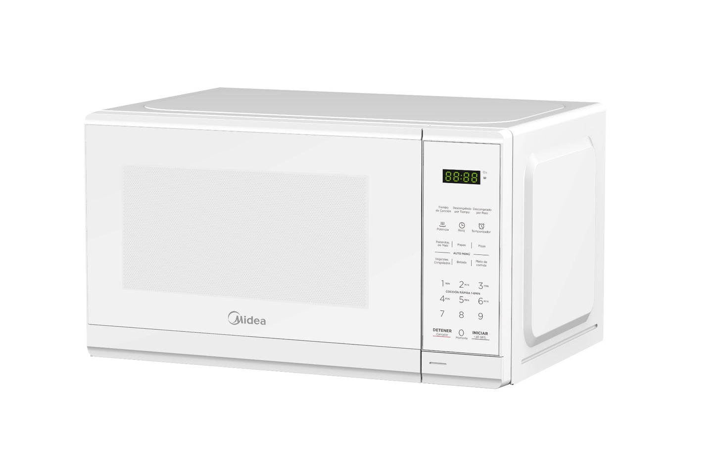 HORNO MICROONDAS MIDEA MODELO MMDF07S2WW 20L / 0.7 PIES CÚBICOS BLANCO