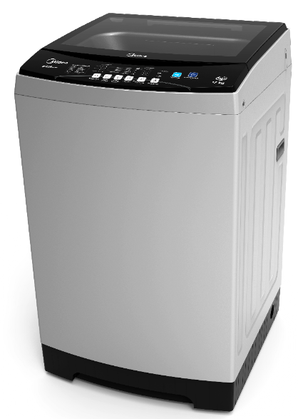 LAVADORA MIDEA CARGA SUPERIOR MODELO MLTI17N2SGDS 17KG SISTEMA DE LAVADO ULTRA MOTION CUBE PLATA