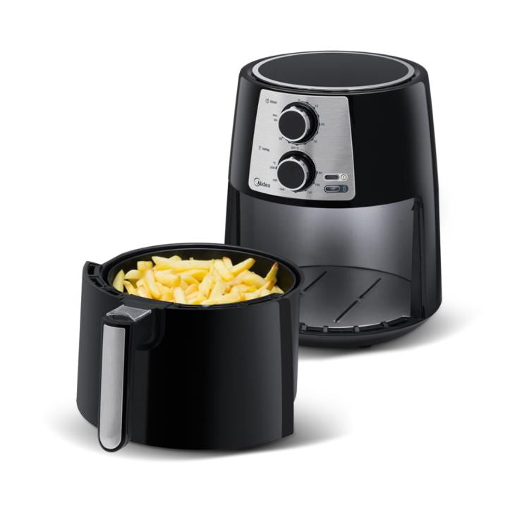 FREIDORA DE AIRE ELÉCTRICA 3.5L MIDEA MODELO MAF35N2SEB NEGRO CON ACERO INOXIDABLE