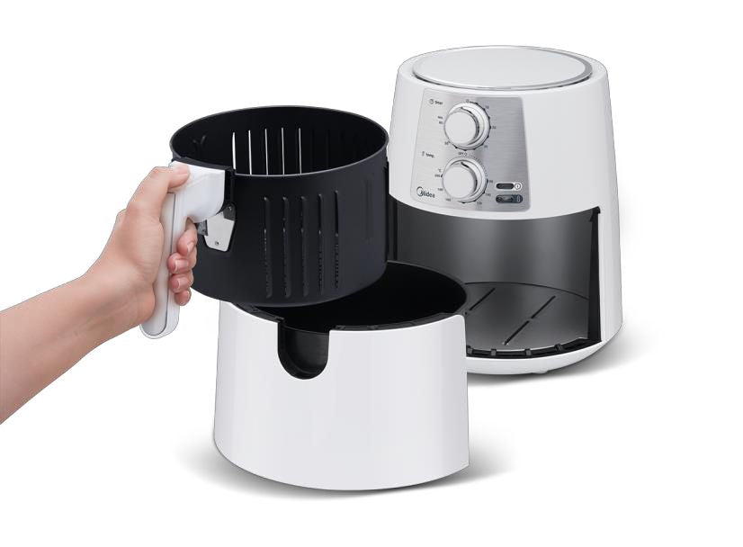 FREIDORA DE AIRE ELÉCTRICA 3.5L MIDEA MODELO MAF35N2SEW BLANCO CON ACERO INOXIDABLE