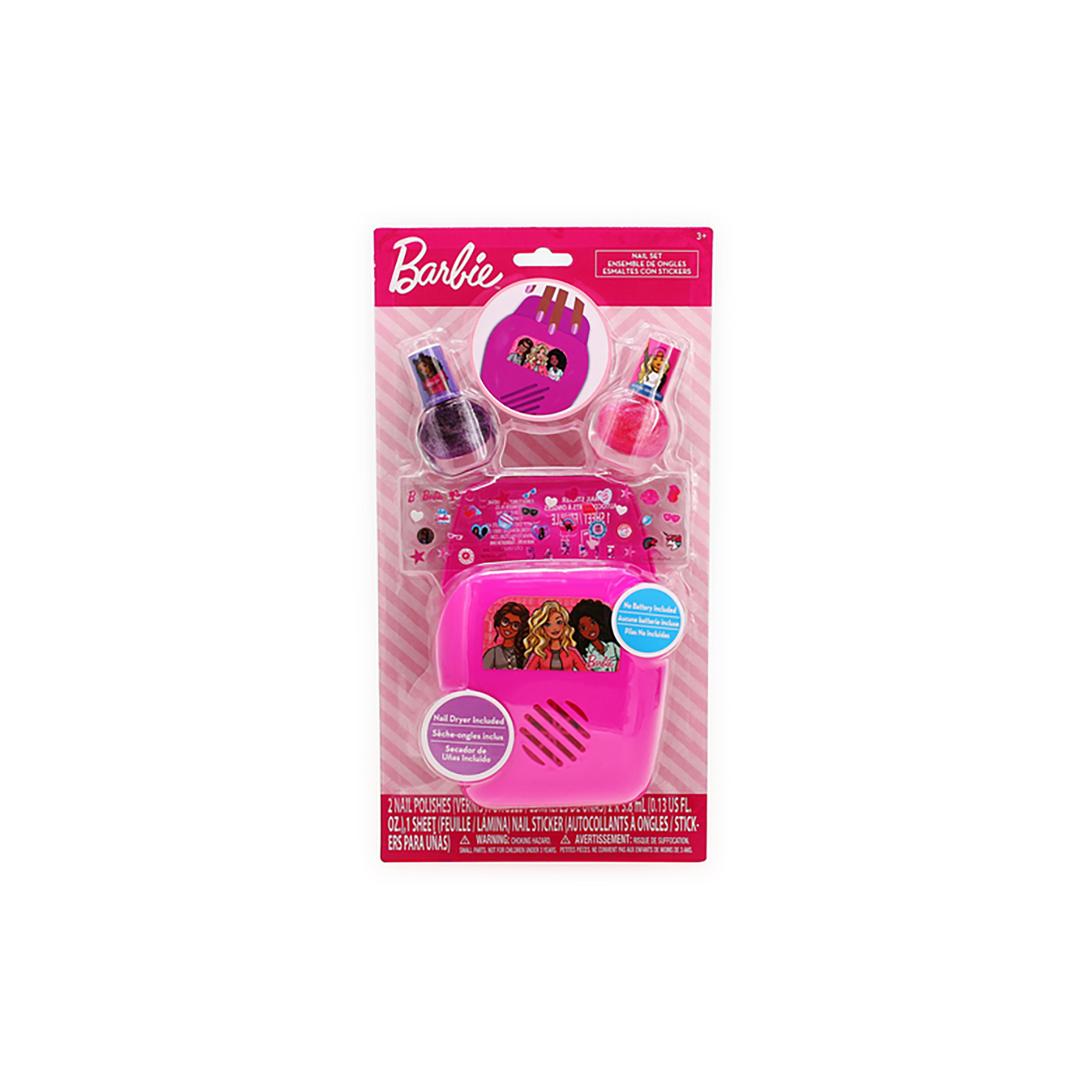 Set Juego Esmalte Y Secador De Uñas Barbie Townley