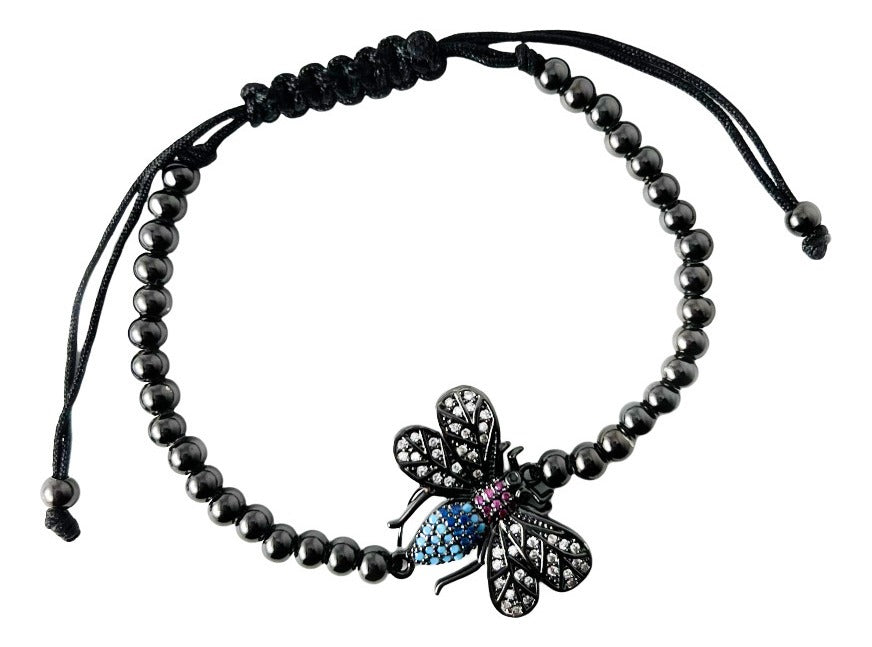 Pulsera Ilan Abeja Art Enchapado en Plata Negro 43011 Mujer