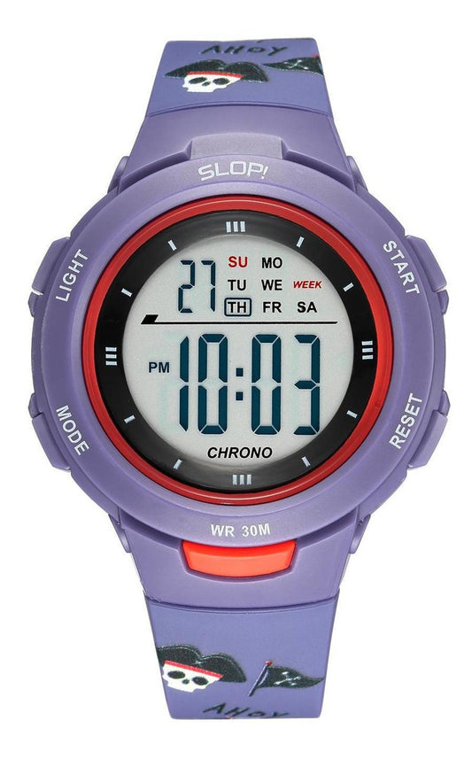 Reloj Slop Deportivo Morado SW8217K4 De Plástico Para Niño