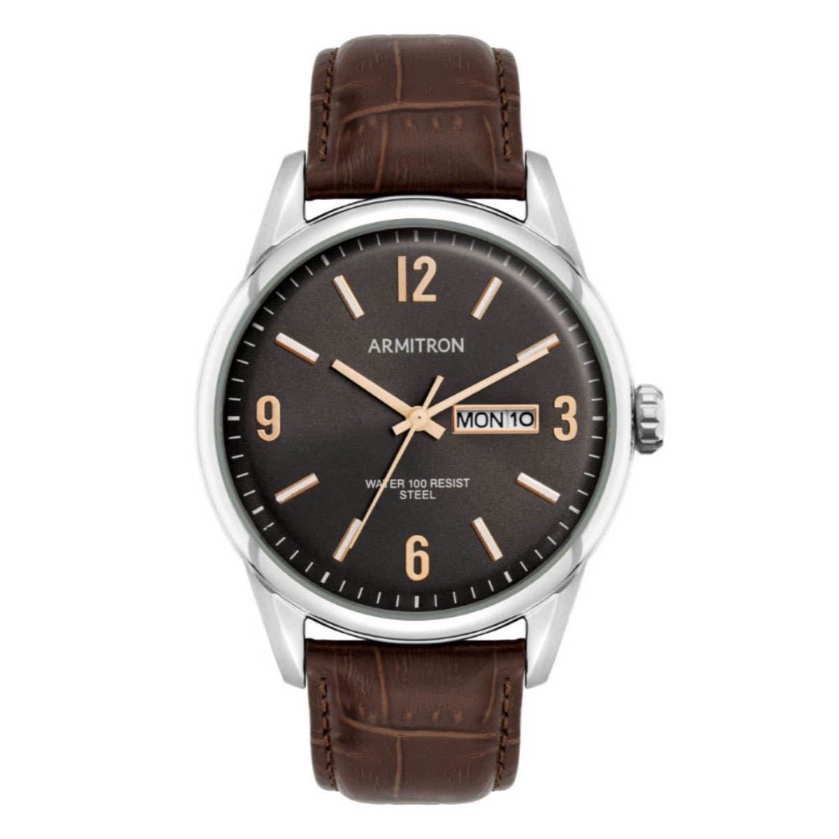 Reloj Armitron Dress Café 205048BKSVBN De Piel Hombre