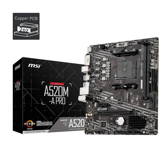 Tarjeta Madre Msi micro Atx A520m-a Pro S-am4 Amd A520 Hdmi