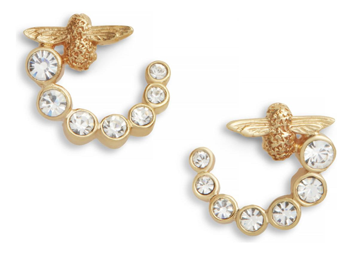 Aretes Olivia Burton Bejewelled Chapa Oro 18k OBJAME161