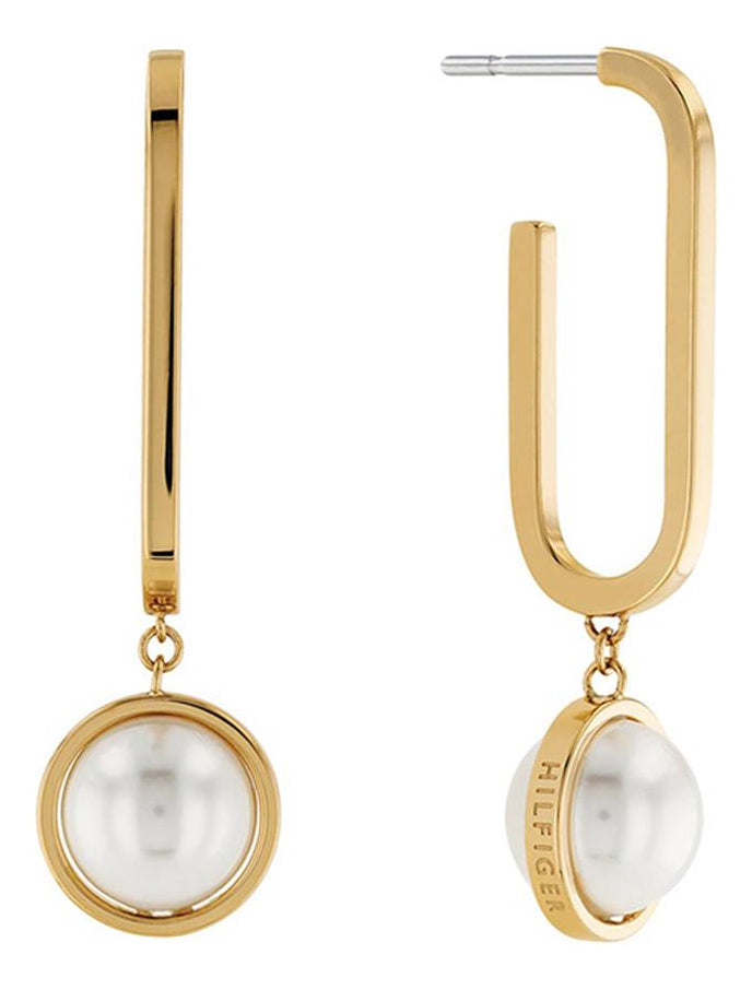 Aretes Tommy Hilfiger Orb/Pearl Acero 2780768 Para Mujer