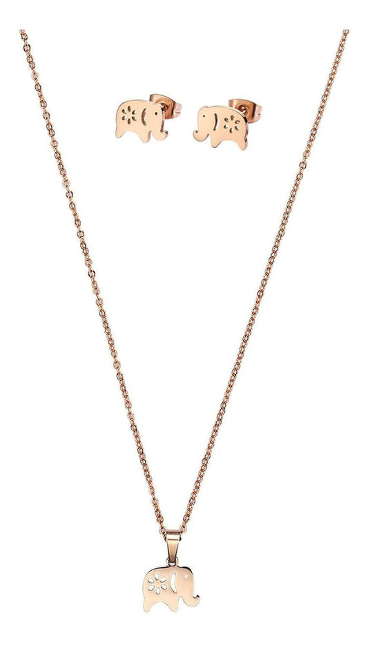 Set Collar Enso Rosegold EJS3240R Acero Inoxidable Mujer