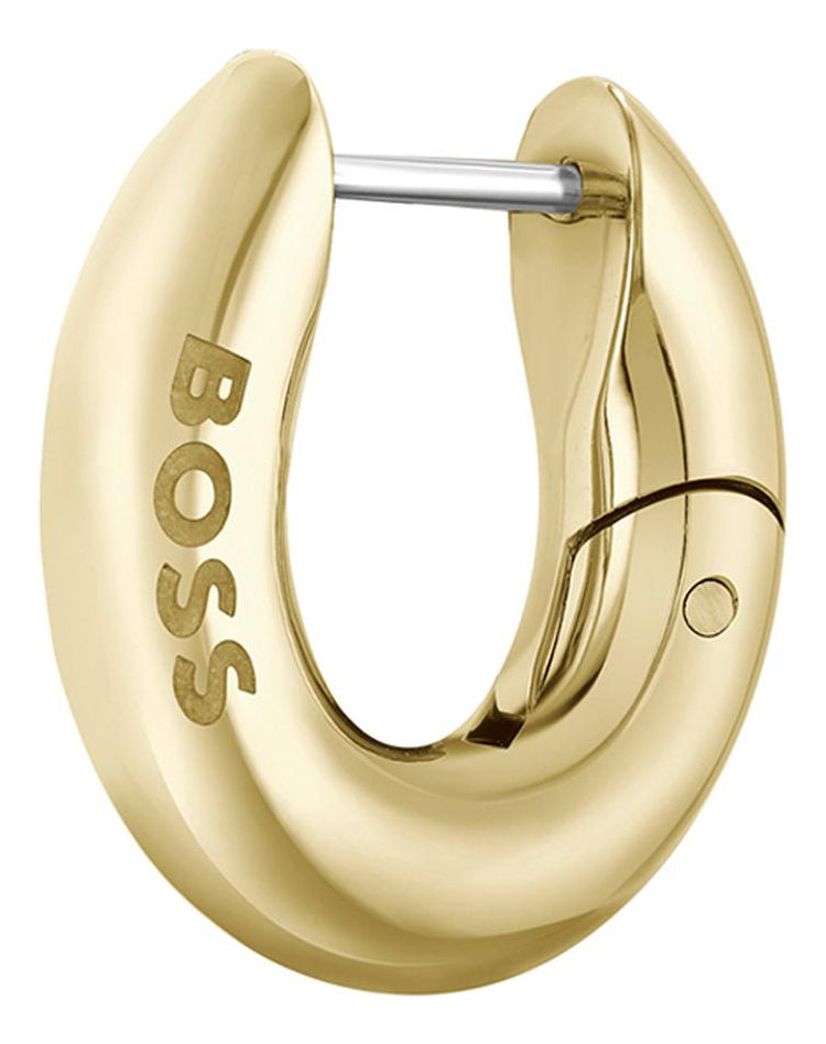 Aretes Hugo Boss Leah Acero Chapa Oro 1580525 Para Mujer