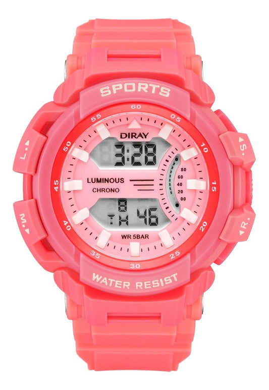 Reloj Diray Ladies Pink Rosa DR222L5 De Resina Para Mujer