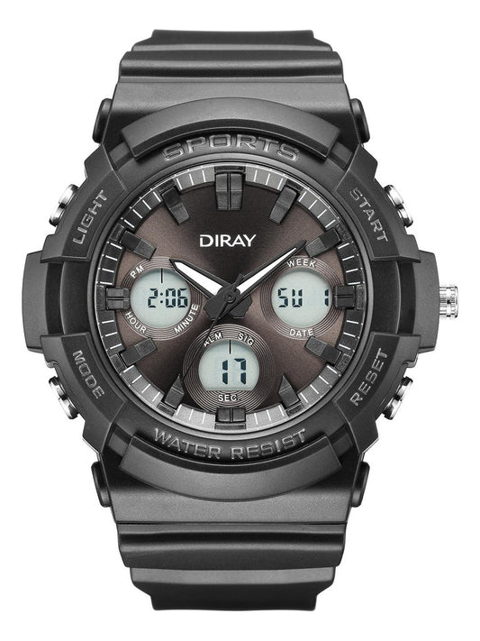 Reloj Diray Gents Black Negro DR357AD1 De Resina Para Hombre