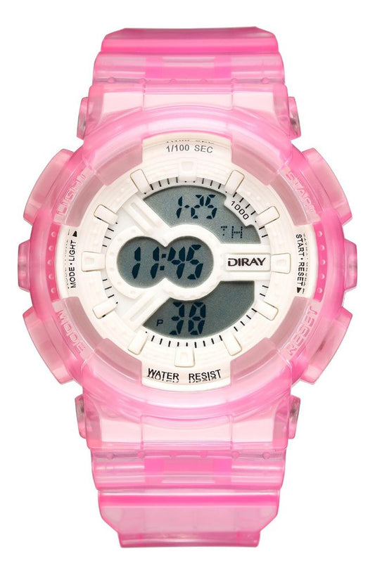 Reloj Diray Ladies Pink Rosa DR216LCT6 De Resina Mujer