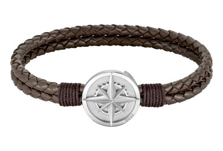 Pulsera Hugo Boss North Cuero/Acero 1580497M Para Hombre