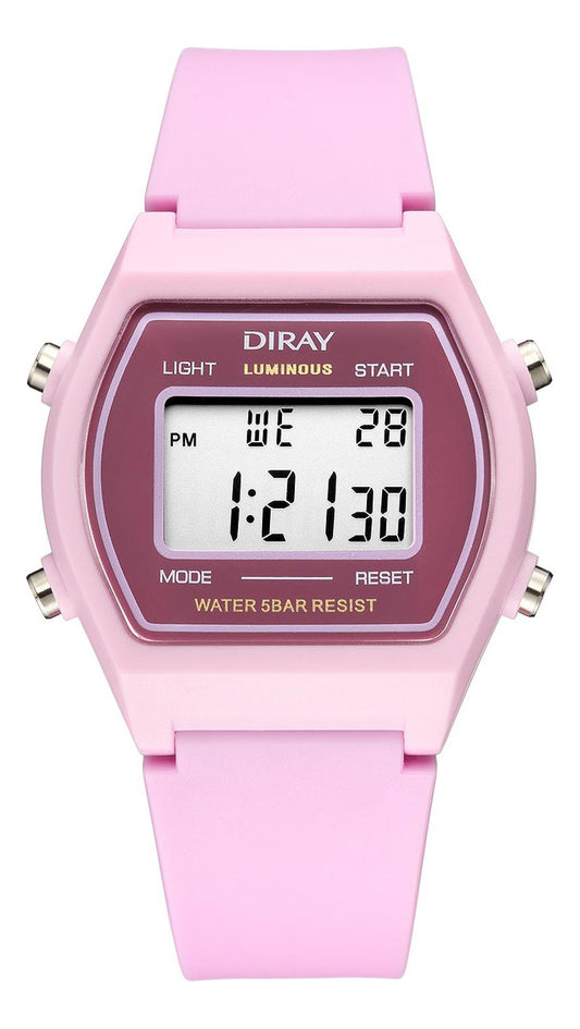 Reloj Diray Ladies Pink Rosa DR362G6 De Resina Para Mujer