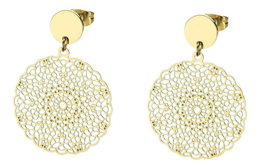 Aretes Enso Gold EJE3253G Acero Inoxidable Para Mujer