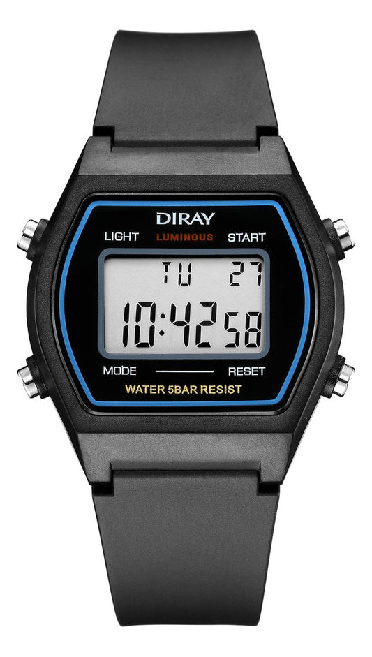 Reloj Diray Unisex Black Negro DR362G2 De Resina Para Unisex