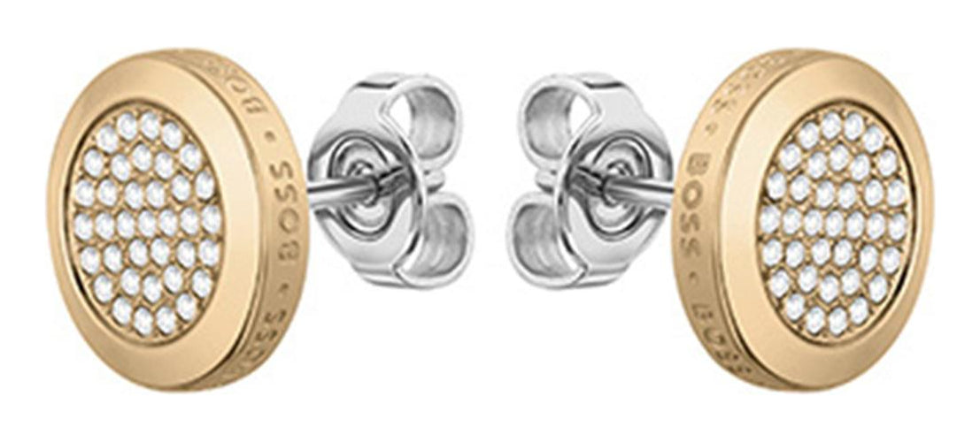 Aretes Hugo Boss Medallion Acero Inox 1580382 Para Mujer