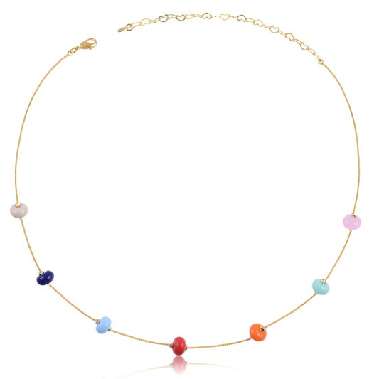 Collar Colores Baño de oro 18K