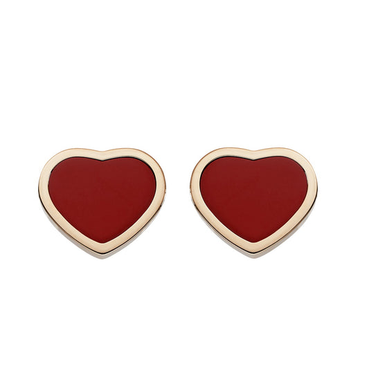 Aretes 18 K Oro Amarillo Happy Heart
